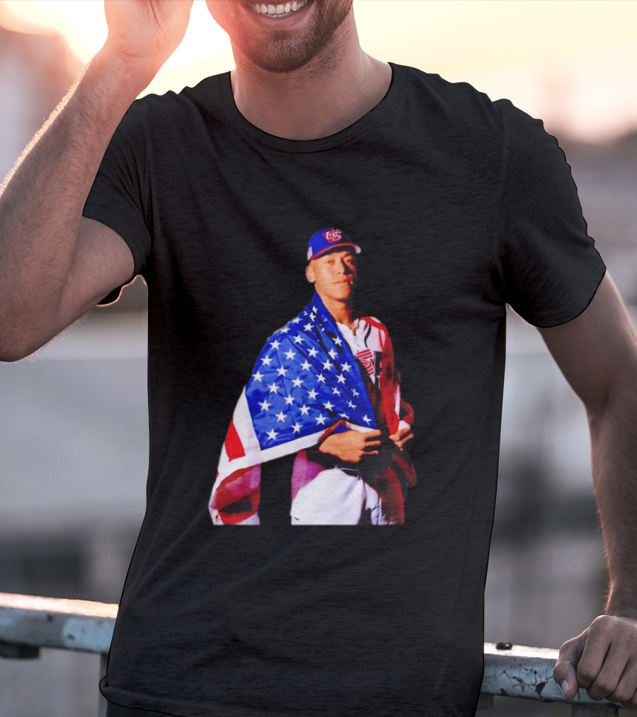 Aaron Judge Captain Team USA Baseball American Flag T-Shirt