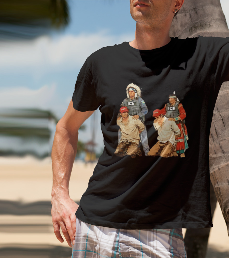 Anti ICE Native Police MAGA Mana T-Shirt