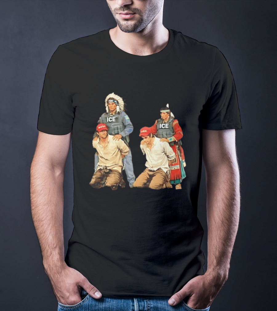 Anti ICE Native Police MAGA Mana T-Shirt