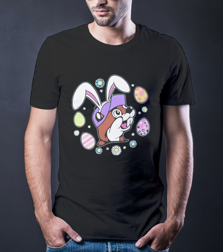 Buc Ee's Easter 2025 Bunny Ears And Eggs T-Shirt