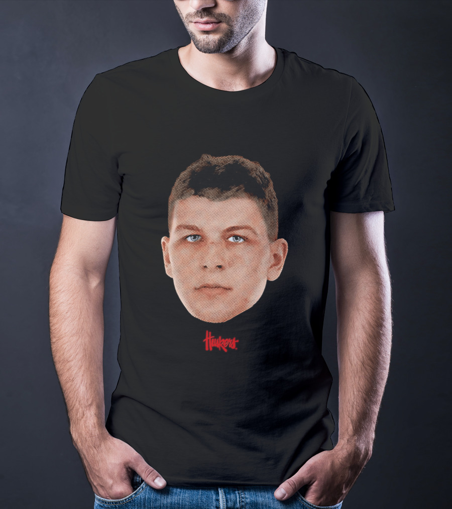 Cale Jacobsen Nebraska Cornhuskers Big Head Huskers Fan Gear T-Shirt
