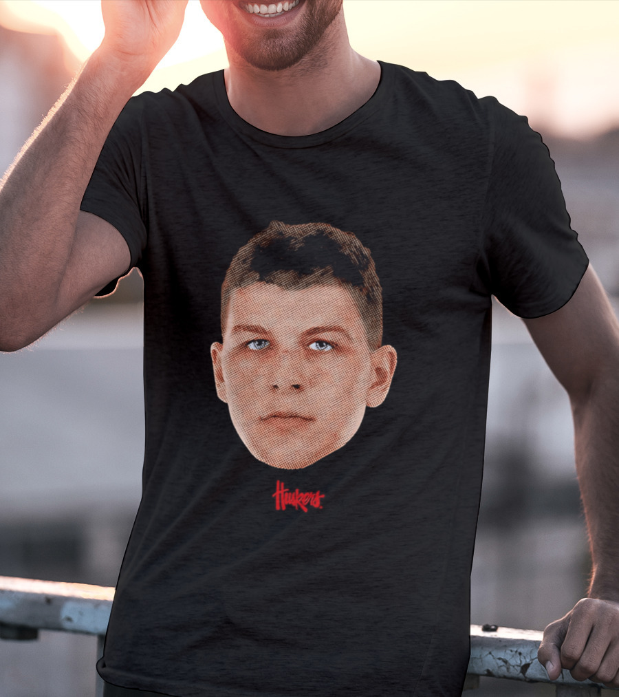 Cale Jacobsen Nebraska Cornhuskers Big Head Huskers Fan Gear T-Shirt