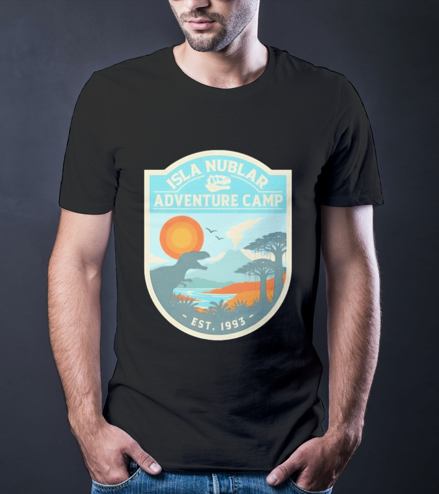 Isla Nublar Adventure Camp Dinosaur Island Est 1993 T-Shirt