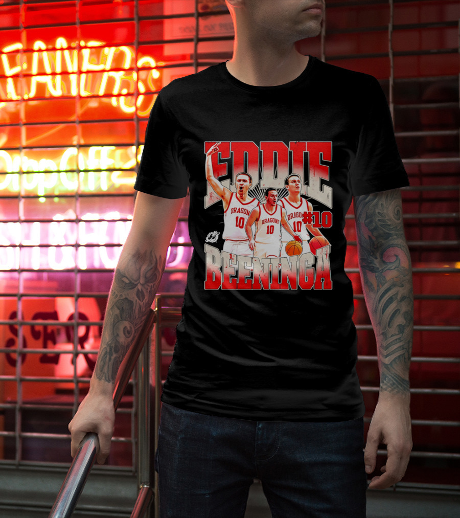 Eddie Beeninga Dragons Basketball #10 Collage MSUM NCAA T-Shirt