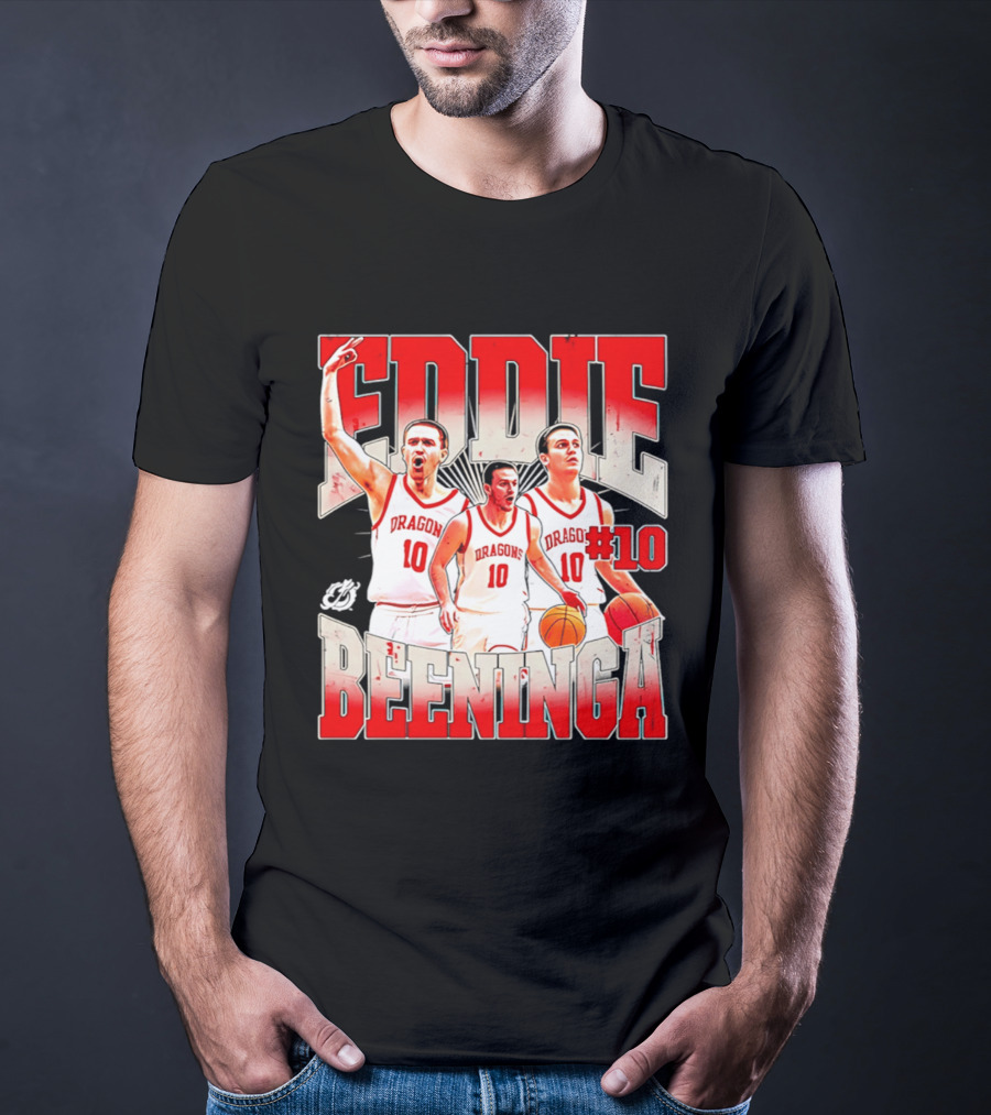 Eddie Beeninga Dragons Basketball #10 Collage MSUM NCAA T-Shirt