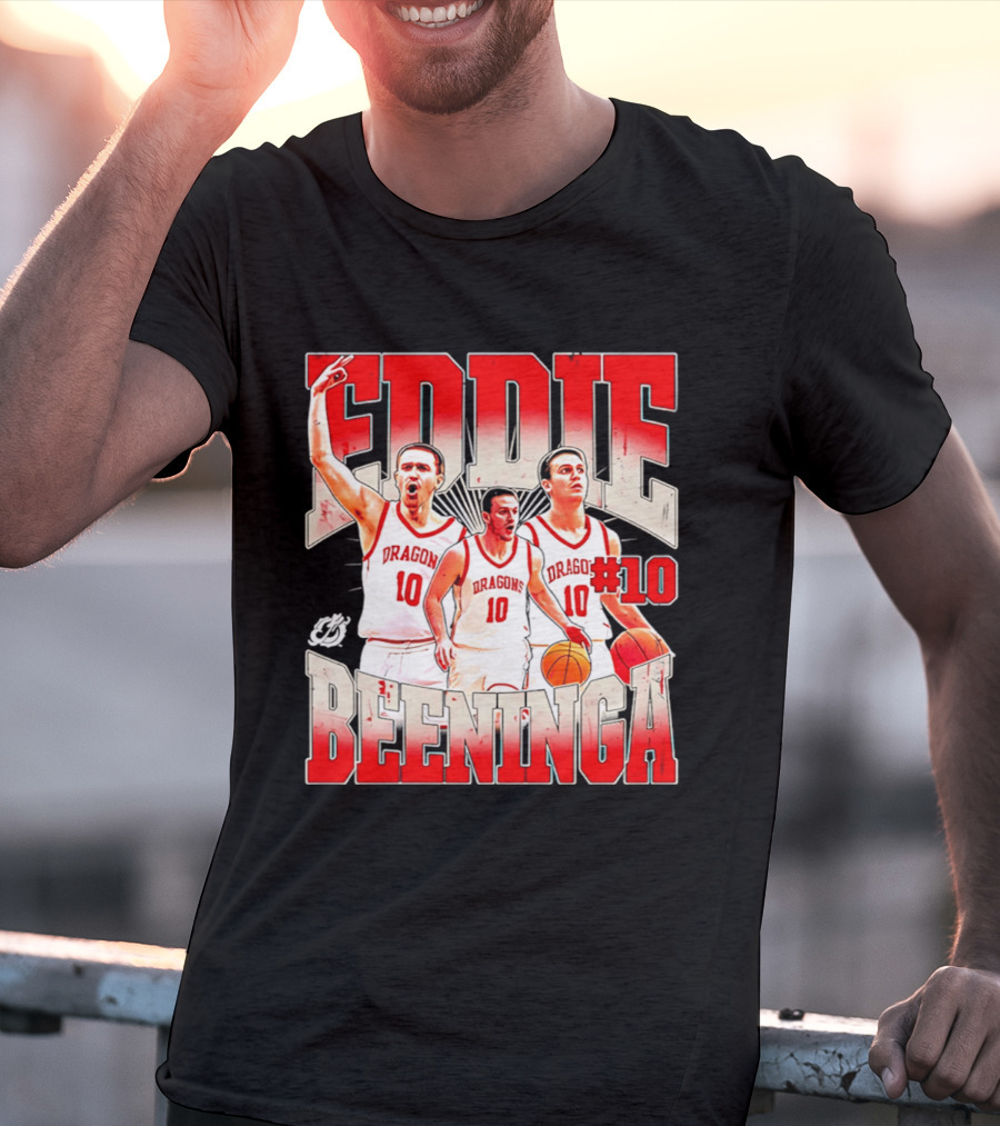 Eddie Beeninga Dragons Basketball #10 Collage MSUM NCAA T-Shirt
