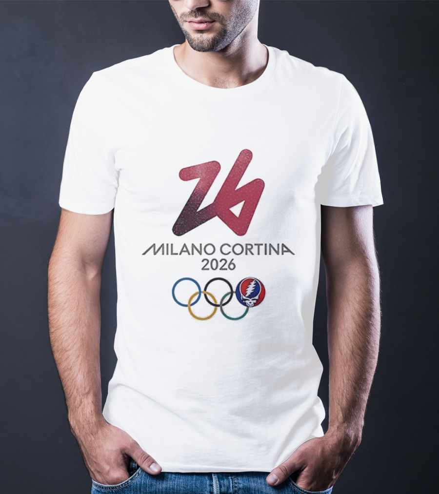 Grateful Dead Milano Cortina 2026 Winter Olympics Skeleton T-Shirt