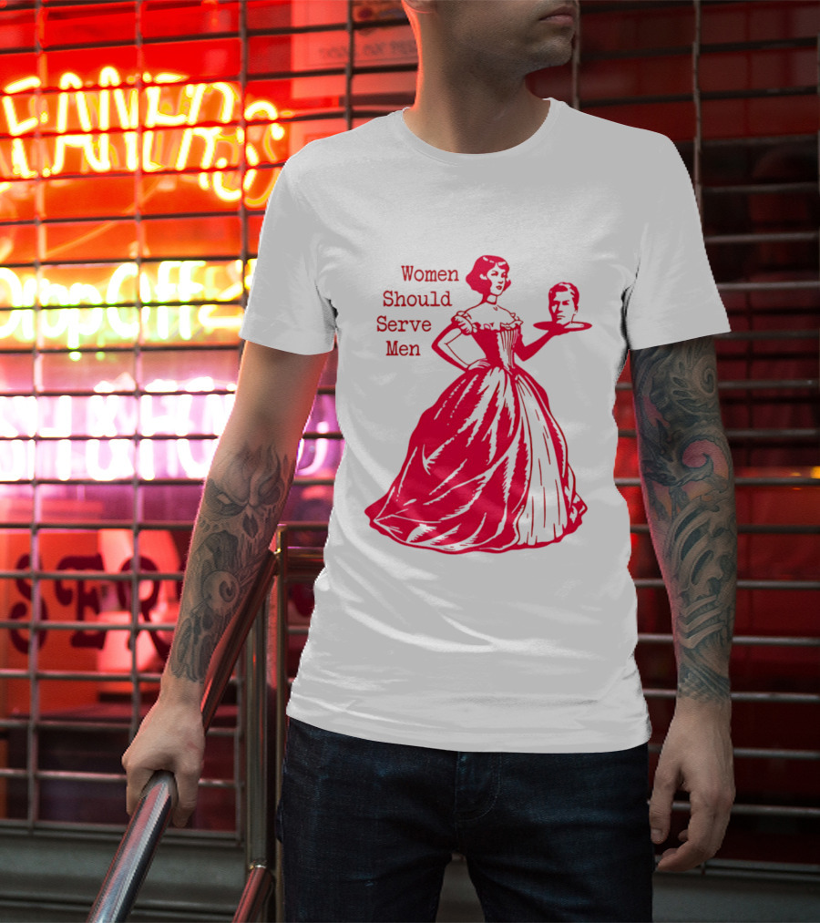Women Should Serve Men Victorian Lady With Head On Platter T-Shirt