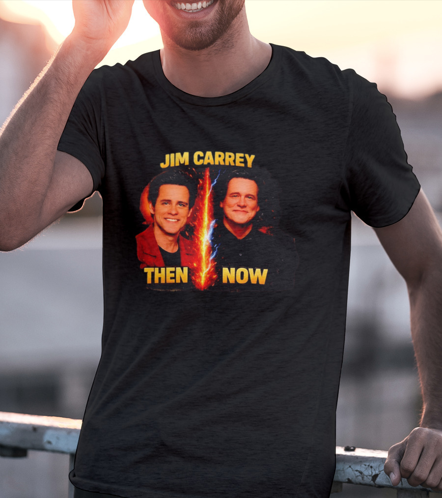 Jim Carrey Then And Now Evolution T-Shirt