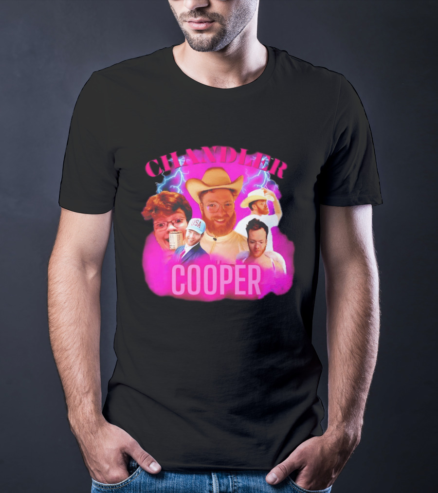 Chandler Cooper USA Lightning Cowboy Collage T-Shirt