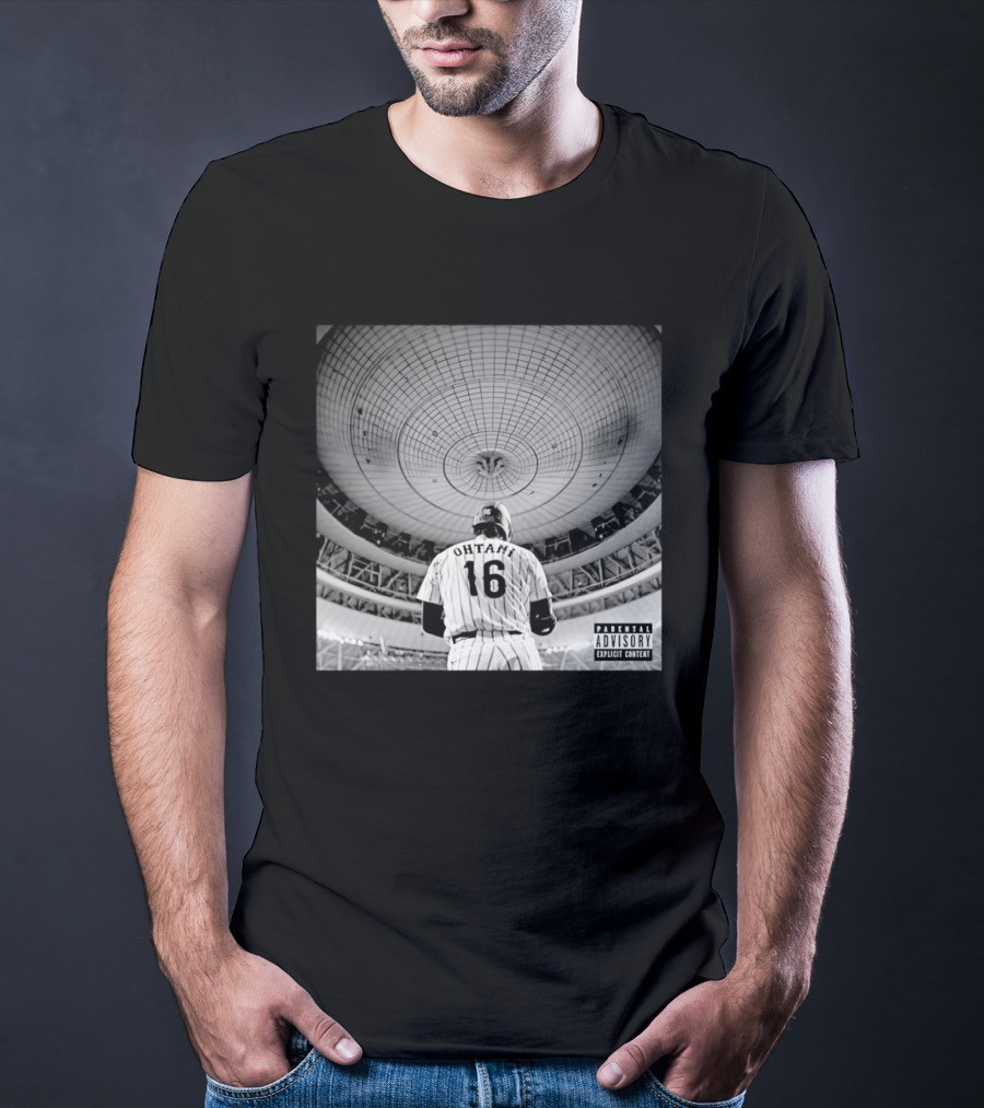 Shohei Ohtani 16 Los Angeles Dodgers Turn Away Baseball Parental Advisory Explicit Content T-Shirt