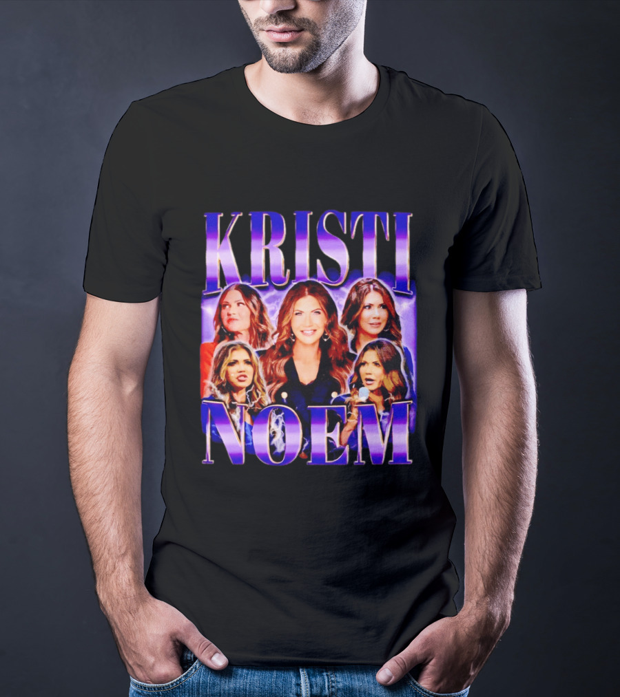 Kristi Noem Collage Purple Aesthetic T-Shirt