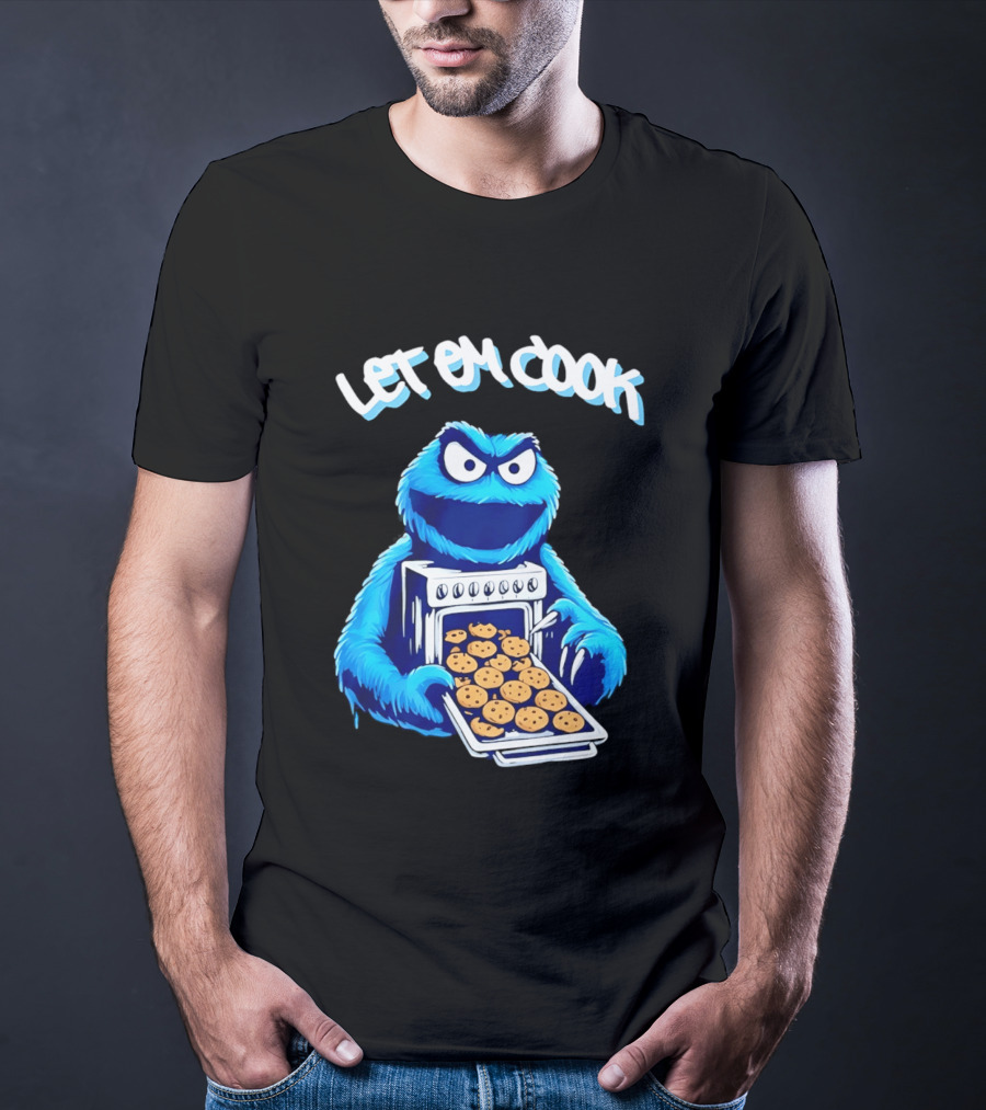Cookie Monster Let Em Cook Oven Cookies T-Shirt