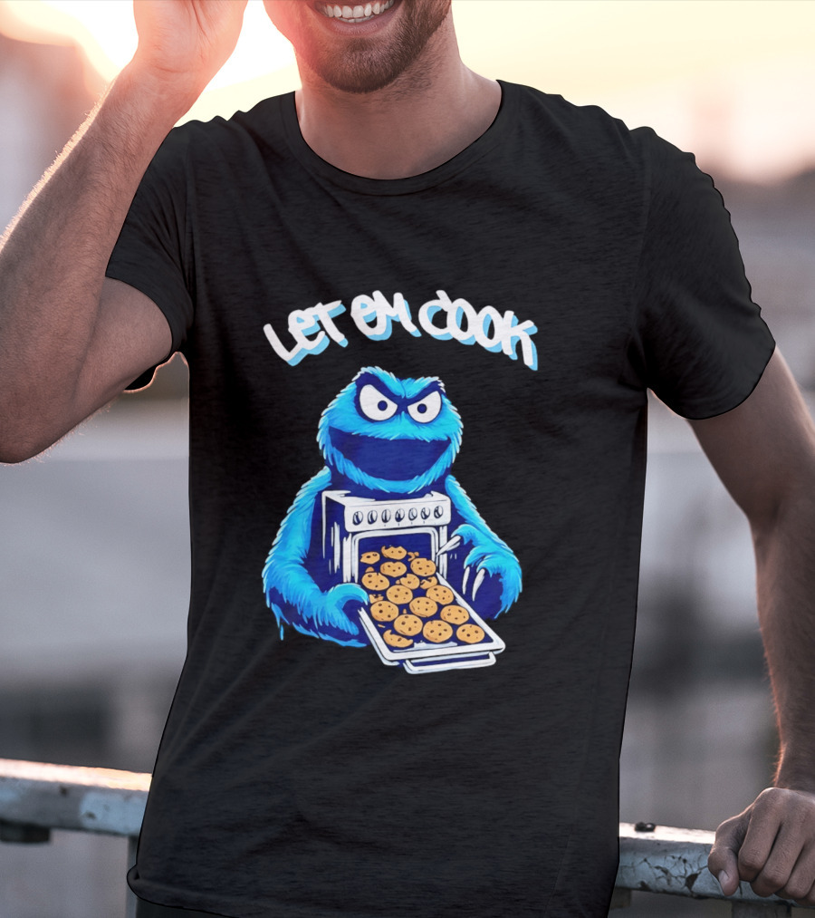 Cookie Monster Let Em Cook Oven Cookies T-Shirt