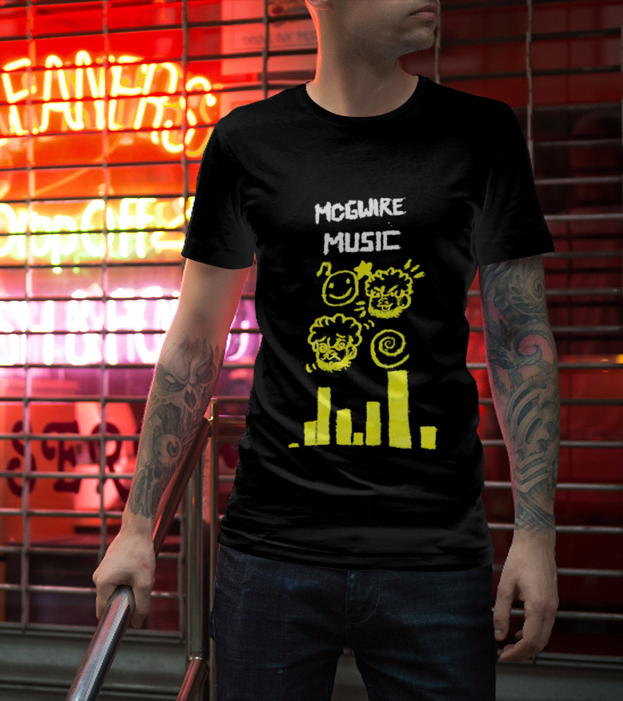 Mcgwire Music Chart With Smiley Faces And Music Bars T-Shirt