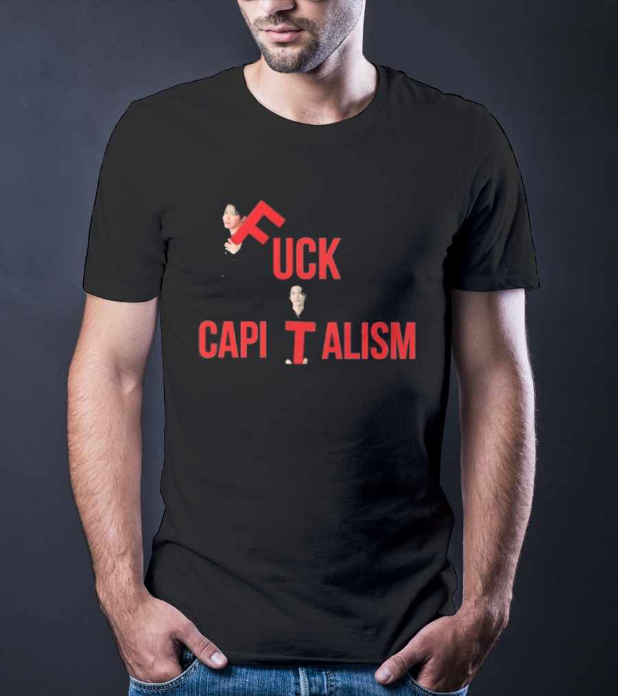 Suga BTS FCK Capitalism Red T-Shirt