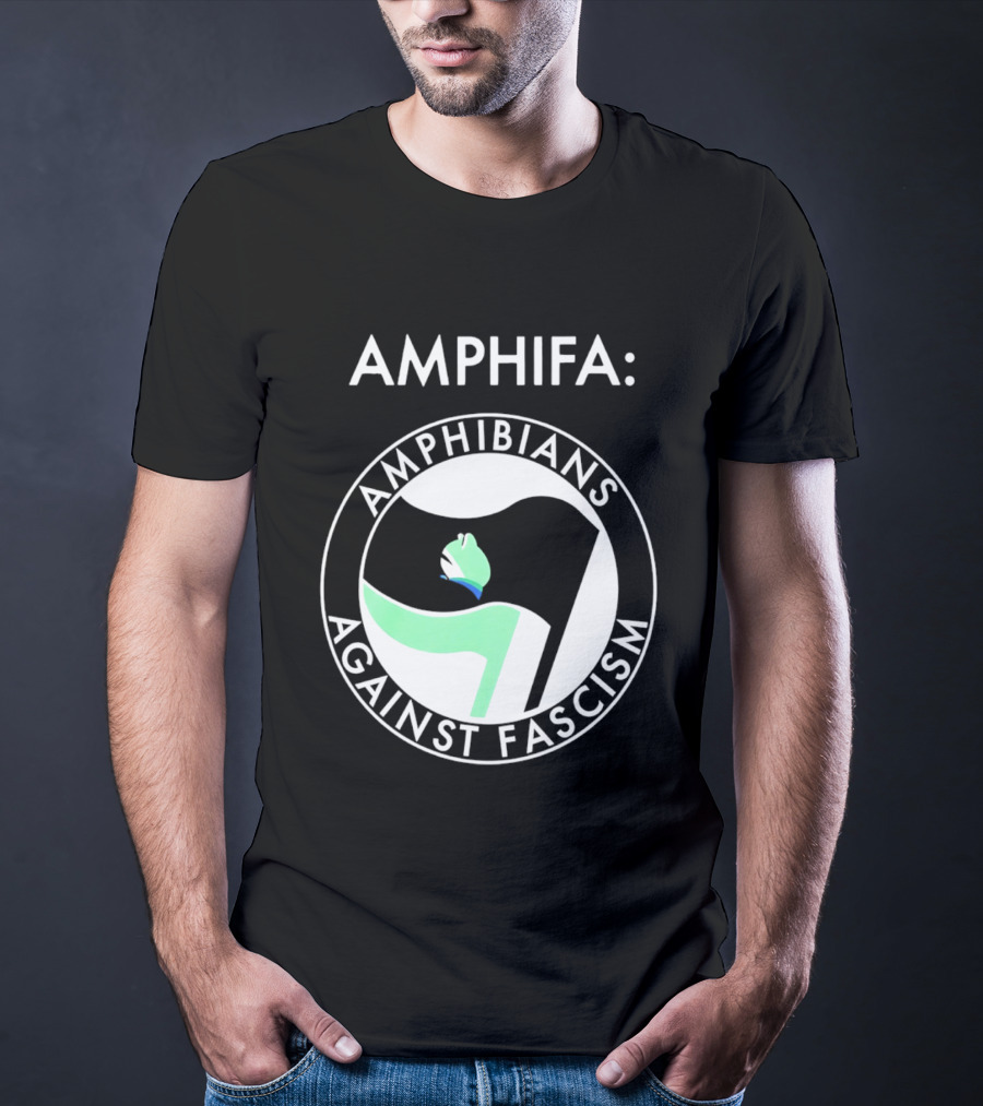 AMPHIFA Amphibians Against Fascism Frog логотип T-Shirt