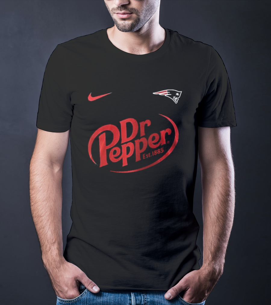 New England Patriots Dr Pepper Nike Collaboration Est. 1885 T-Shirt