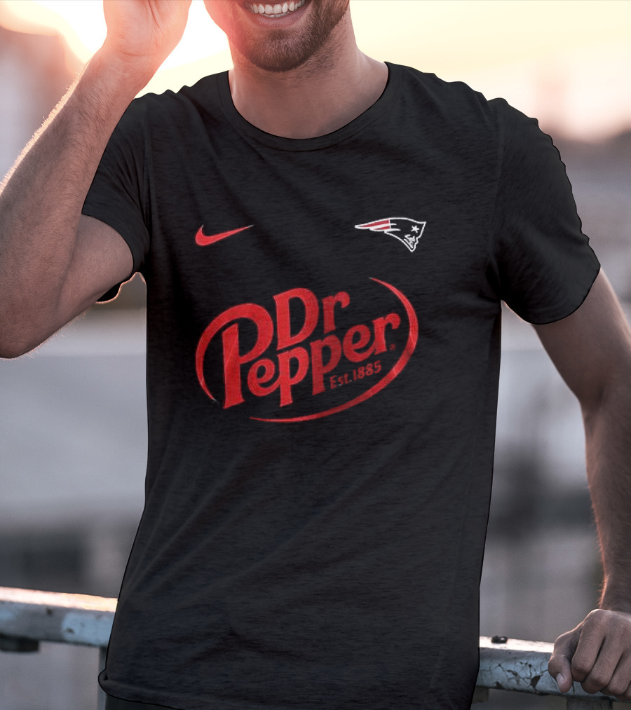 New England Patriots Dr Pepper Nike Collaboration Est. 1885 T-Shirt