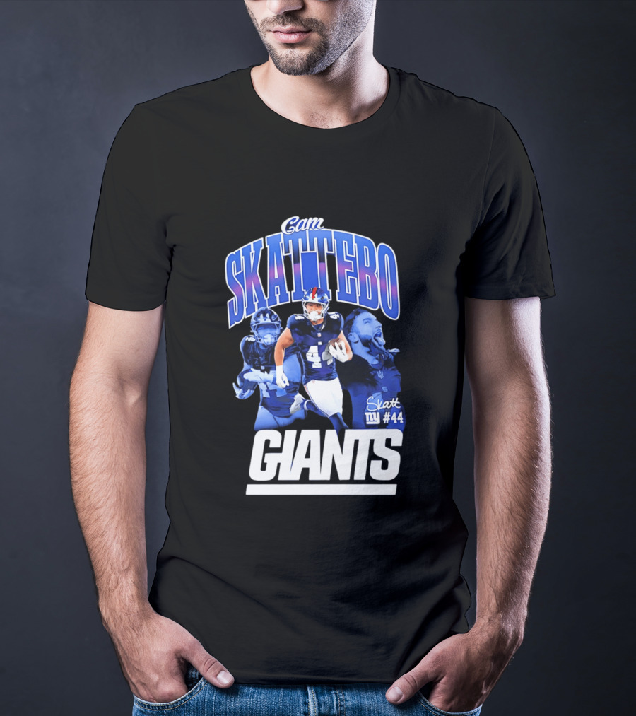 Cam Skattebo Giants #44 Triple Pic T-Shirt