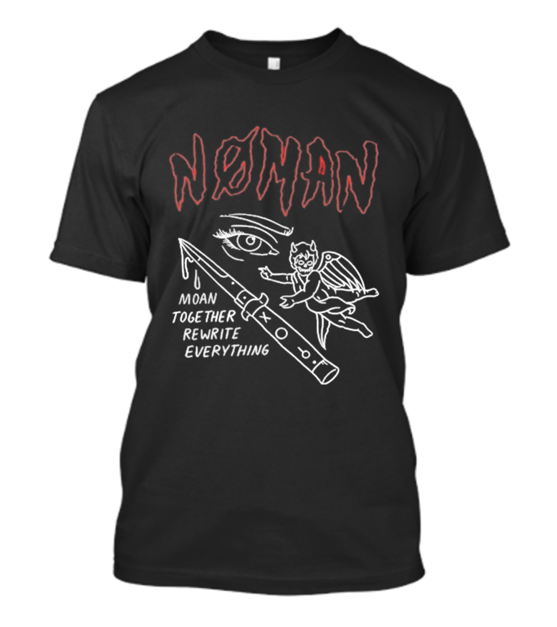 No Man Moan Together Rewrite Everything With Eye And Flying Figure T-Shirt