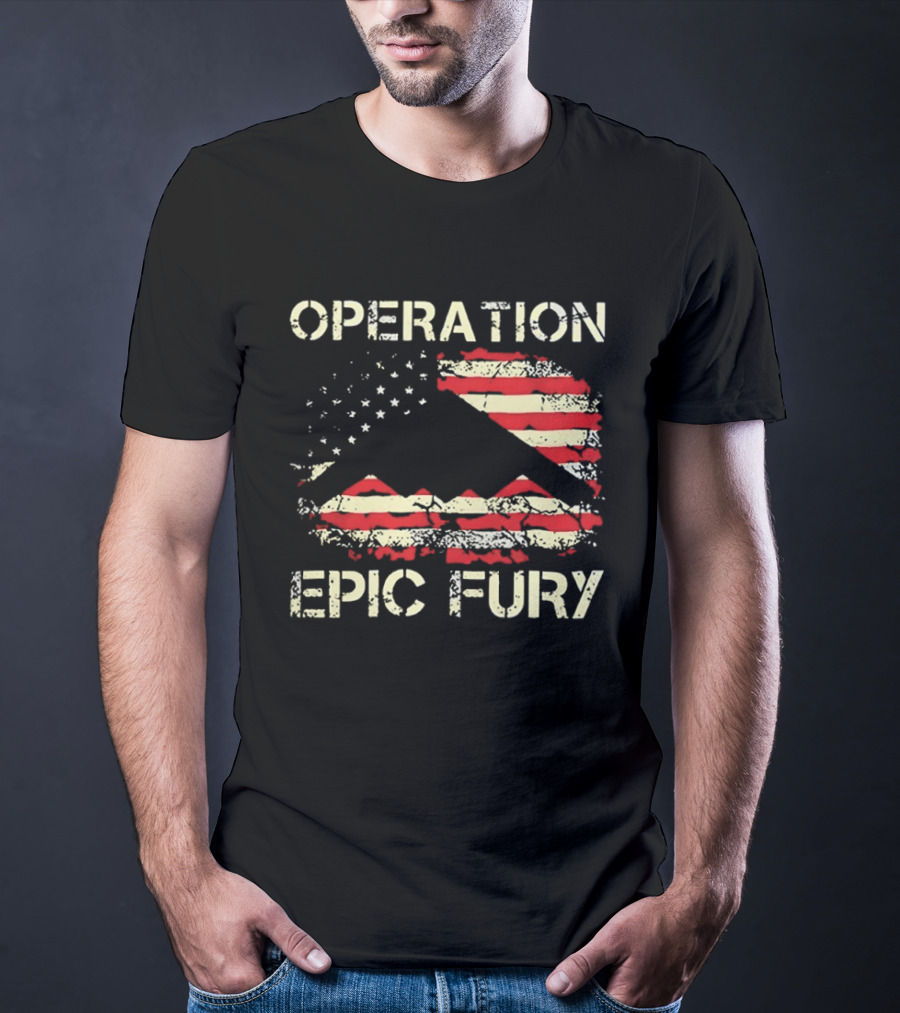 Operation Epic Fury US Israel Attack Iran Flag T-Shirt