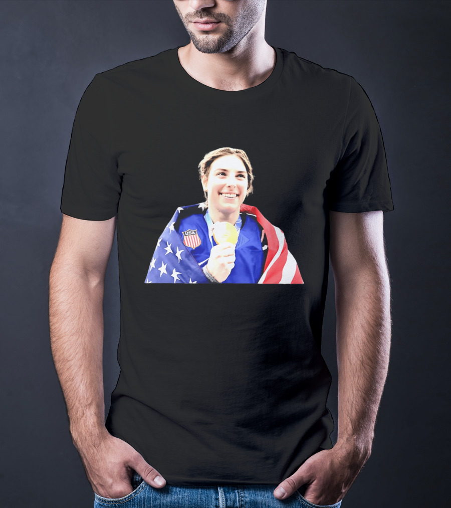 Hillary Knight USA Women's National Ice Hockey American Flag Gold Medal 2026 T-Shirt