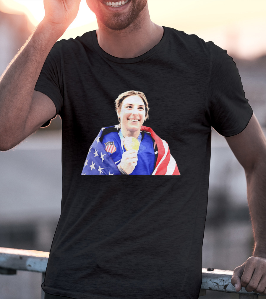 Hillary Knight USA Women's National Ice Hockey American Flag Gold Medal 2026 T-Shirt
