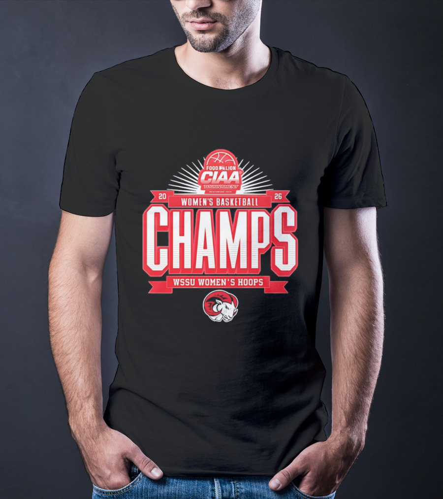 CIAA Tournament Food Lion 2026 Women's Basketball Champs WSSU Women's Hoops T-Shirt