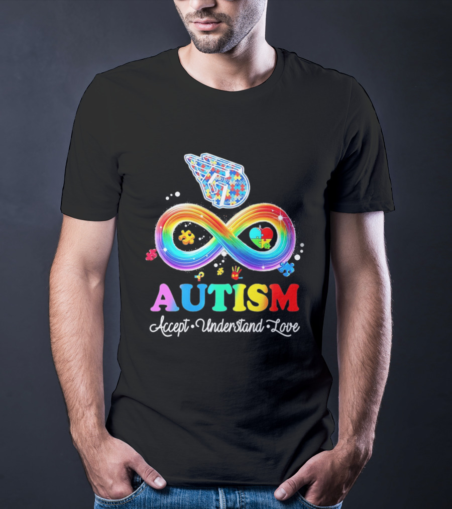 Cleveland Guardians Autism Awareness Puzzle Infinity Symbol Accept Understand Love T-Shirt