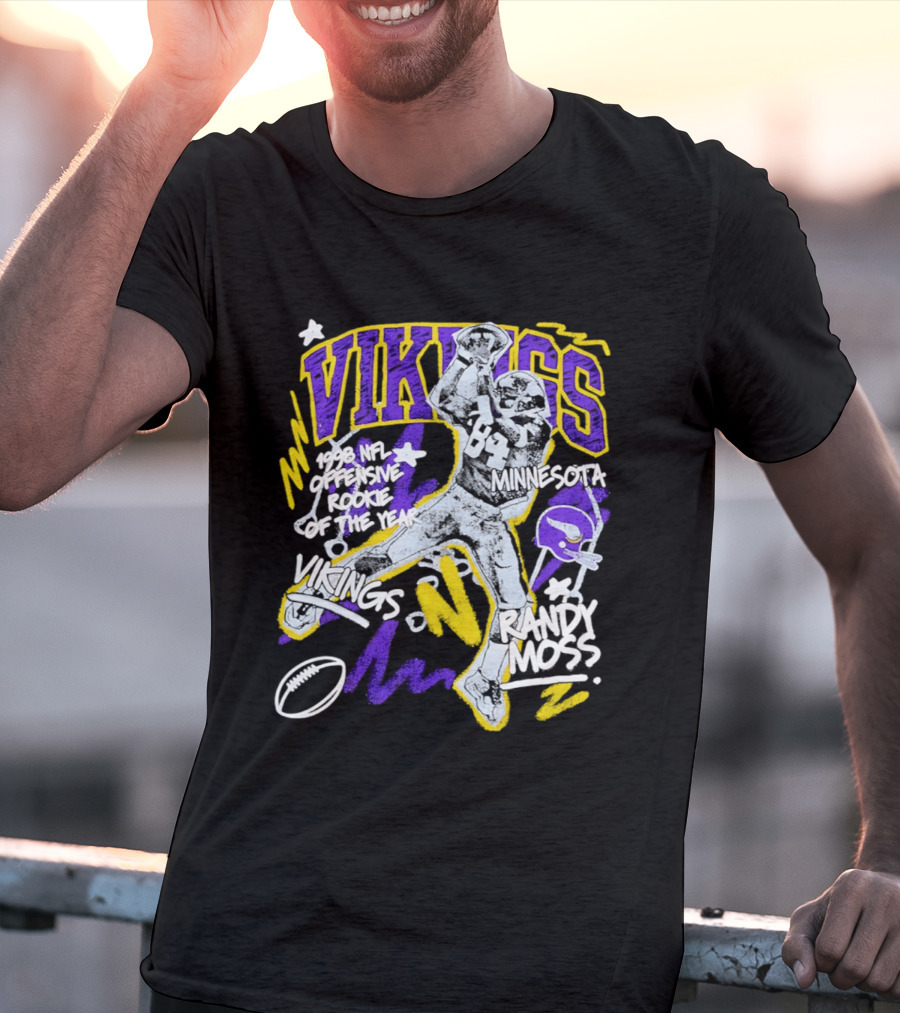 Vikings Randy Moss 1998 NFL Offensive Rookie Of The Year Minnesota T-Shirt