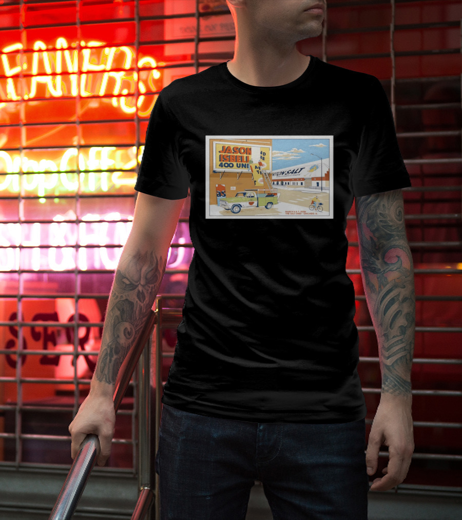 Jason Isbell And The 400 Unit March 6 7 2026 The Salt Shed Chicago IL Tour Vintage Truck Billboard Scene T-Shirt