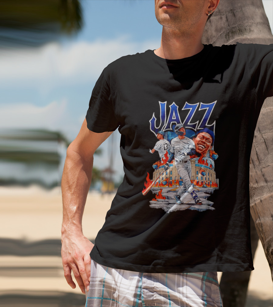Jazz Chisholm Jr 13 Yankees Stadium Flames Baseball Triumph T-Shirt