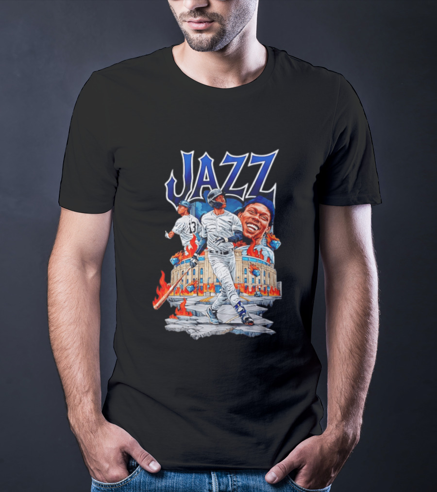Jazz Chisholm Jr 13 Yankees Stadium Flames Baseball Triumph T-Shirt