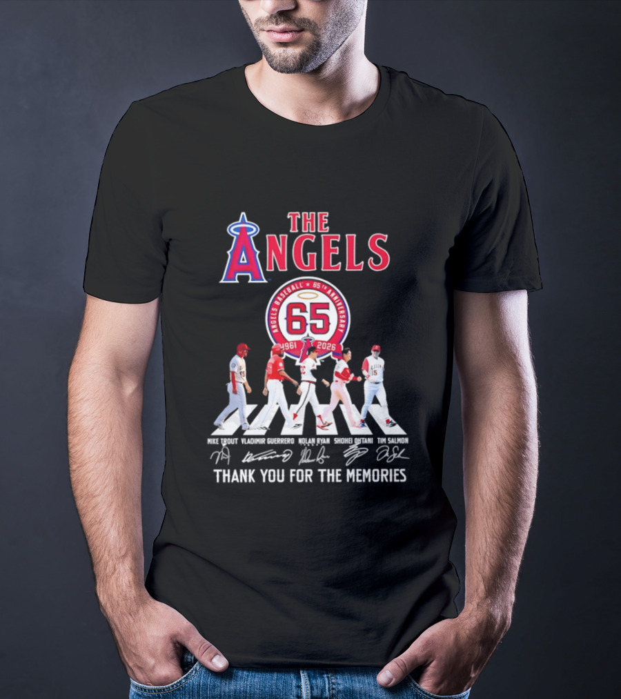 The Angels Baseball 65th Anniversary 1961 2026 Legends Thank You For The Memories T-Shirt
