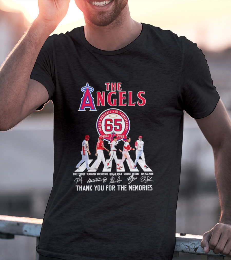 The Angels Baseball 65th Anniversary 1961 2026 Legends Thank You For The Memories T-Shirt