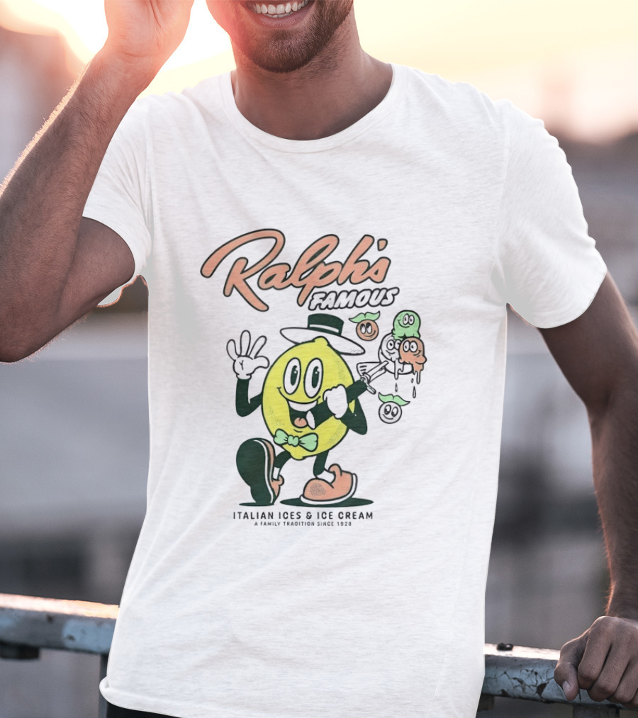 Ralph's Famous Italian Ices Ice Cream Family Tradition Since 1928 T-Shirt