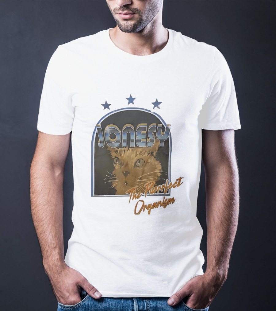 Jonesy The Purrfect Organism Cat Face Three Stars T-Shirt