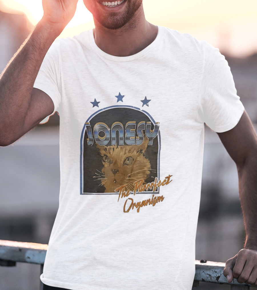 Jonesy The Purrfect Organism Cat Face Three Stars T-Shirt