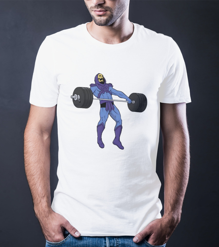 Skeletor Weightlifting Masters Of The Universe Cartoon Strength Snatch T-Shirt