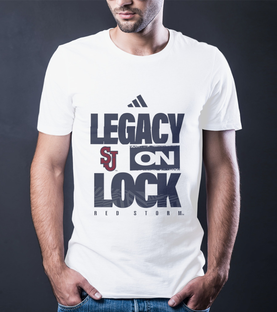 St. John's Red Storm Adidas Legacy On Lock T-Shirt