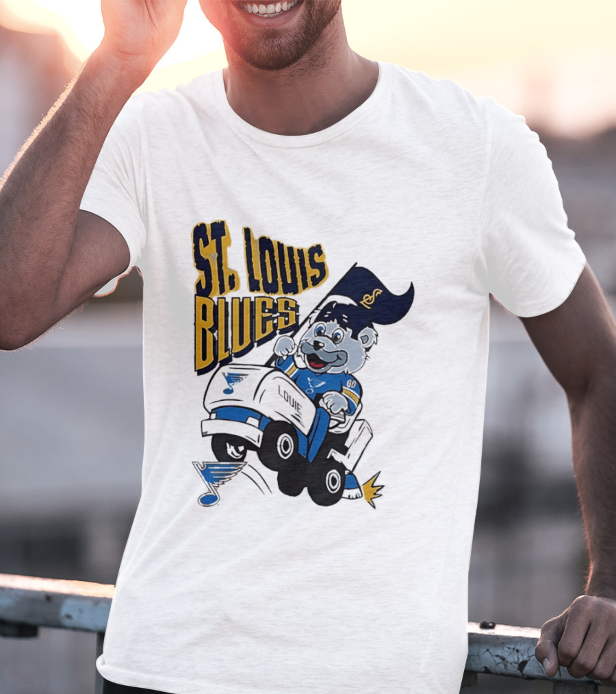 St Louis Blues Hockey Zamboni Bear Driving T-Shirt