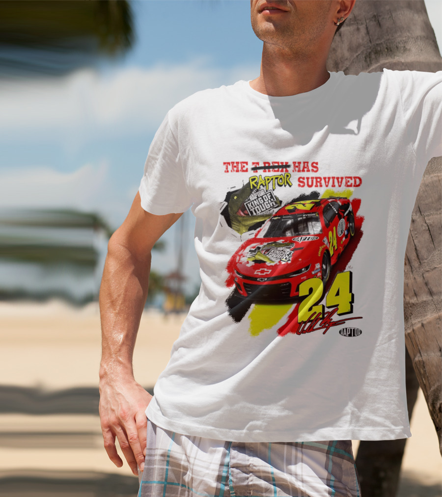 William Byron 24 NASCAR Chevrolet Camaro Raptor Survived King Of Tough T-Shirt