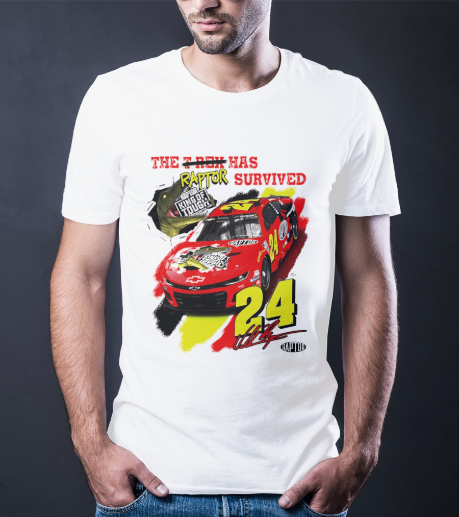 William Byron 24 NASCAR Chevrolet Camaro Raptor Survived King Of Tough T-Shirt
