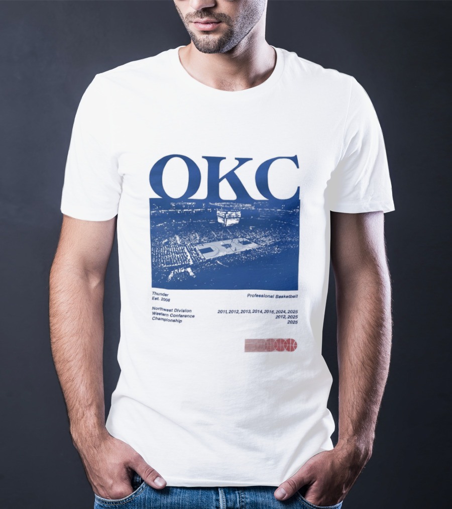 Oklahoma City Thunder Basketball Team OKC Thunder Nike NBA T-Shirt