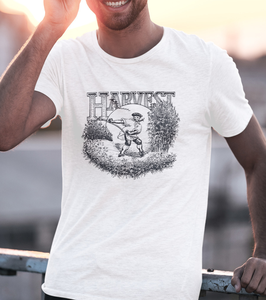 Washington Weed Harvest Vintage Farmer Illustrative T-Shirt