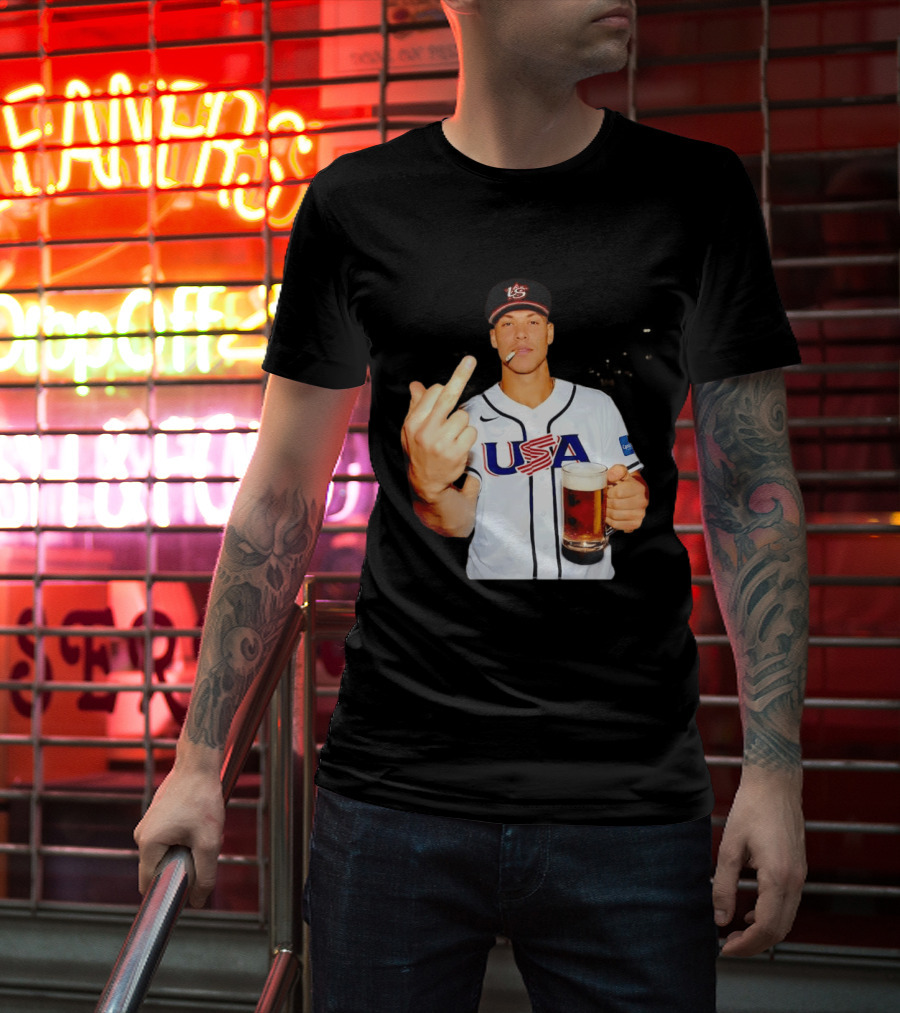 USA Basketball Team After Hours Middle Finger Aaron Judge T-Shirt