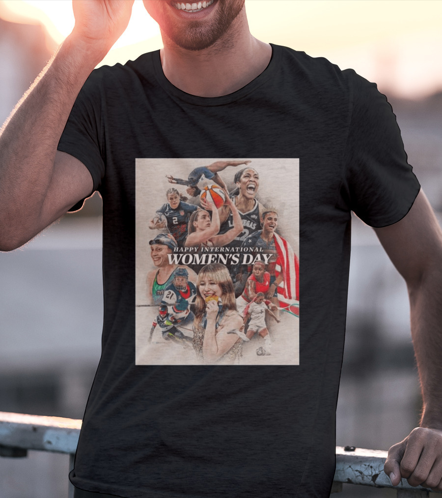 Happy International Women's Day Celebrating Athletic Excellence US Olympics 2026 T-Shirt