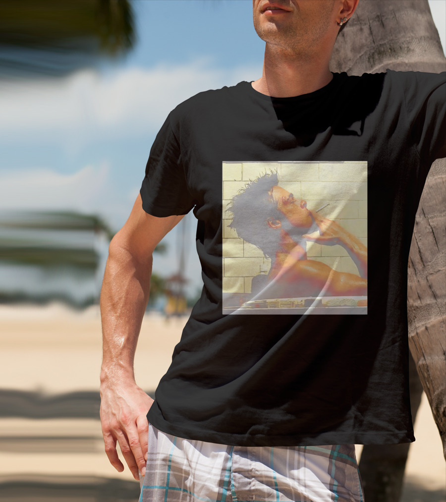 Brad Pitt Fight Club Bathroom Scene Smoking T-Shirt
