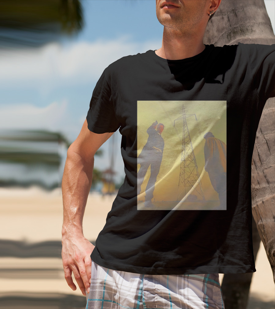 Brad Pitt Se7en Movie Scene With Gunpoint And Power Lines T-Shirt
